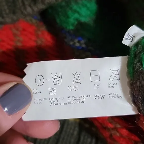 Vintage Espirit Sport Fair Isle Multicolor sweater 100% wool Small made in Korea - Picture 8 of 14